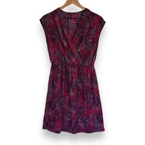 Daisy Fuentes Lightweight V-Neck/Faux Wrap Dress Womens Small Breezy